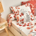 Colombine Linge de lit Danae en coton imprimé - terracotta – Image 8