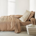 Colombine Linge de lit uni - Grège - coton 57 fils/cm² – Image 5