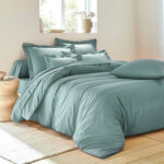 Colombine Linge de lit uni - céladon - coton 57 fils/cm²